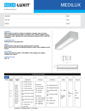 Wall Mounted Bed Light Order Form