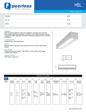 Healthcare Bed Light Order Form