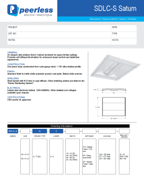 SDLC-S Saturn Recessed Lighting Specifications