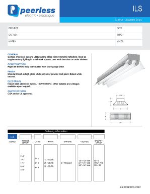 Surface Mounted Industrial Lighting Strip Order Form