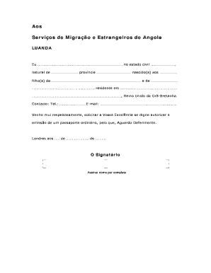 Solicitação de Passaporte