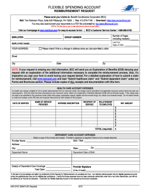 Flexible Spending Account Reimbursement Request