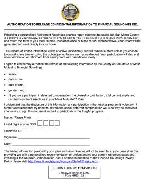 Authorization to Release Confidential Information