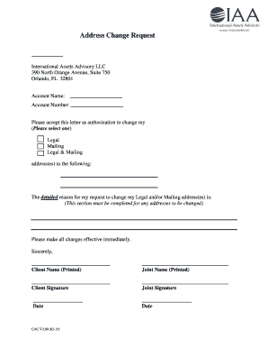 Address Change Request Form