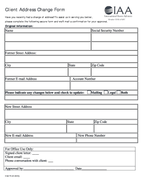 Client Address Change Form