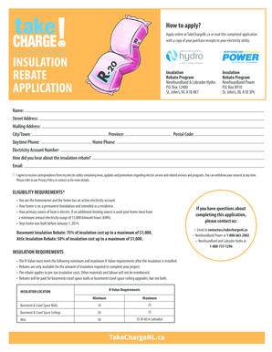 Insulation Rebate Application