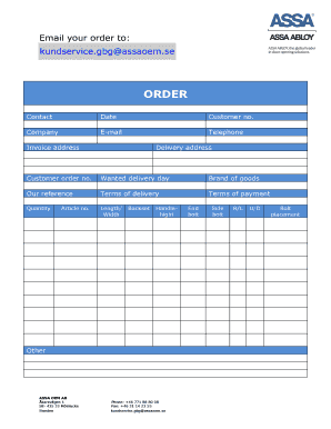 Order Form