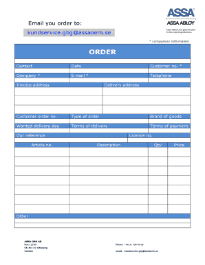 Purchase Order Form