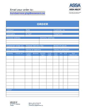 Order Form
