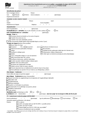 Signalement d’une hospitalisation pour un cas confirmé ou probable de grippe A(H1N1)2009