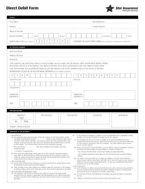 Direct Debit Authorization Form