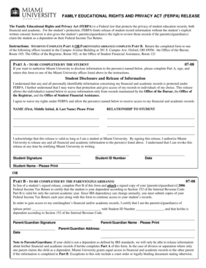 FERPA Release Form