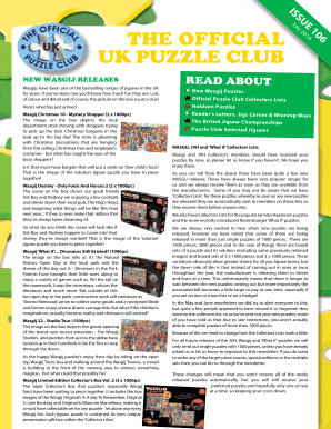 Puzzle Club Order Form