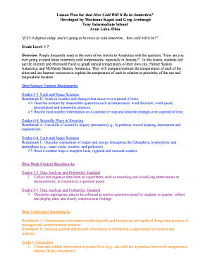 Antarctica Temperature Comparison Lesson Plan
