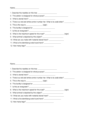 Scout Tree Identification Form