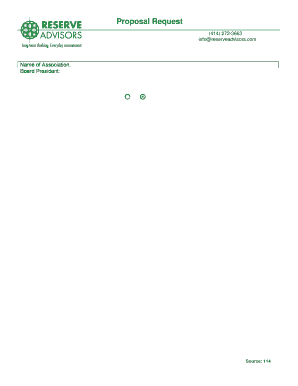 Request for Proposal Reserve Study