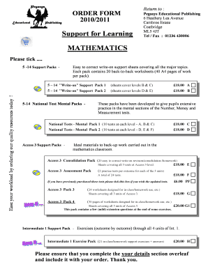 Pegasys Educational Publishing Order Form