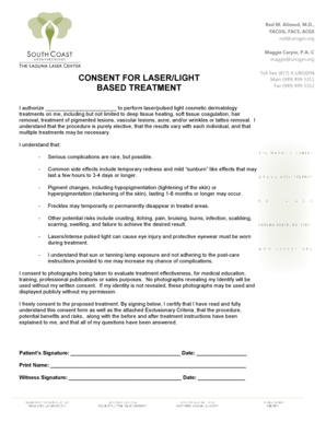 Consent for Laser/Light Based Treatment