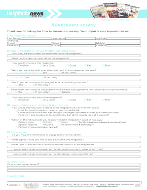 Advertisers Survey