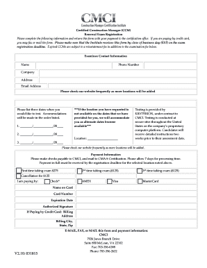 Certified Construction Manager Renewal Exam Registration