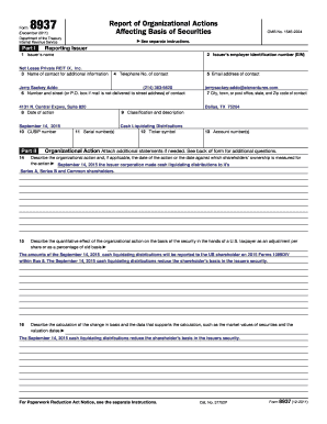 IRS Form 8937 Report