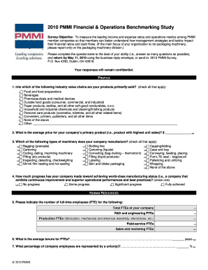 2010 PMMI Financial & Operations Benchmarking Study
