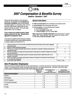 2007 Compensation & Benefits Survey