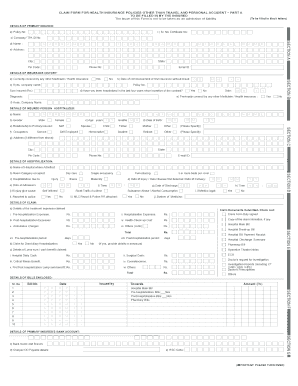 Health Insurance Claim Form Part A