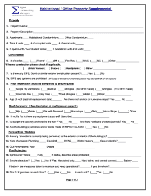Habitational Office Property Supplemental