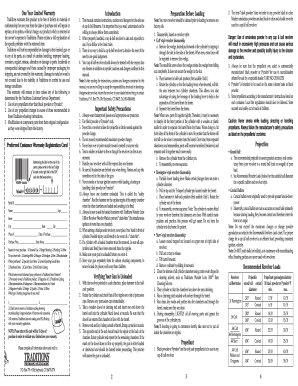 One Year Limited Warranty Introduction Preparation Before
