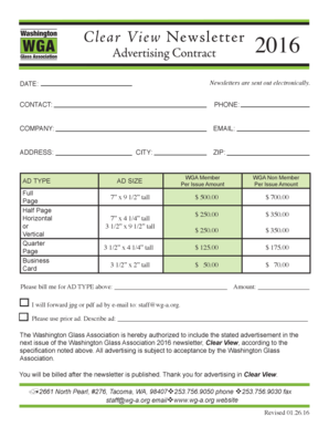 Clear View 2016 Advertising Contract - wg-a