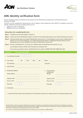 AML Identity Verification Form