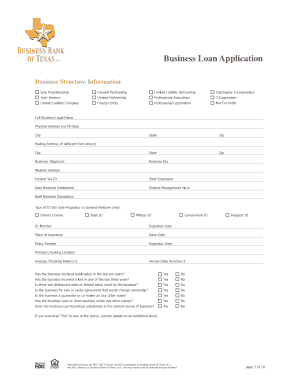 Business Loan Application Form