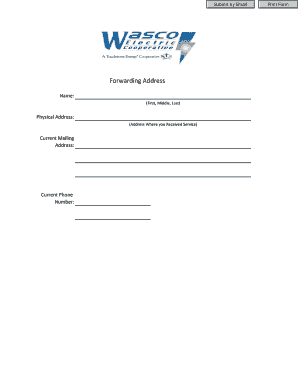 Forwarding Address Form