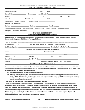 LifeWay Adult Information Form