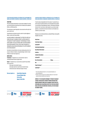 GM Powertrain and Performance Parts Limited Warranty