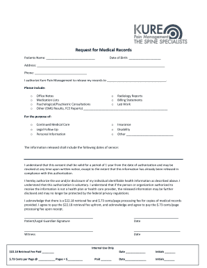 Request for Medical Records Authorization