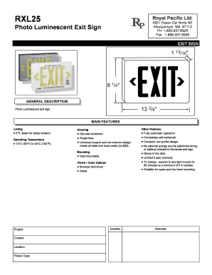 Photo Luminescent Exit Sign
