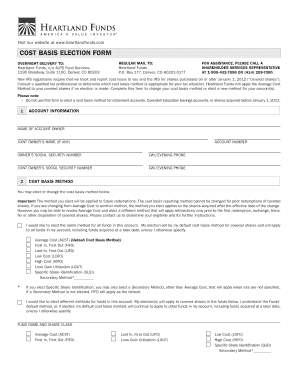 Cost Basis Election Form