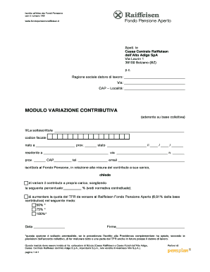 Modulo Variazione Contributiva