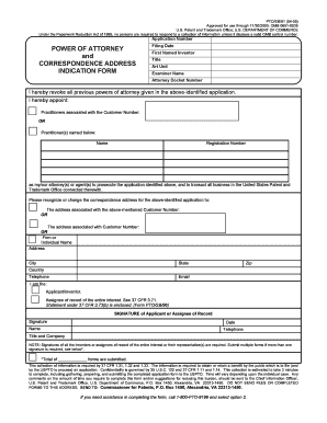 USPTO Power of Attorney Form