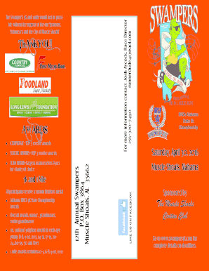 5K Swampers 1 Mile Entry Fees Form