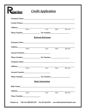 Credit Application Form