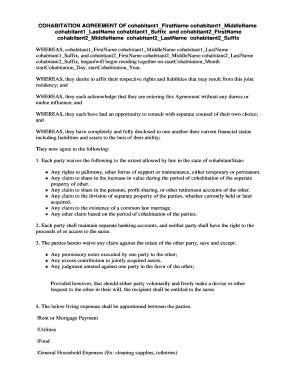 Cohabitation Agreement