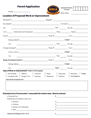 Pennsylvania Building Permit Application