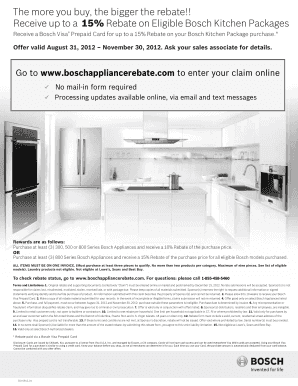 Bosch Appliance Rebate Form