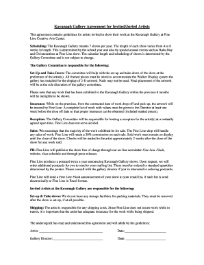 Kavanagh Gallery Rental Agreement - fineline