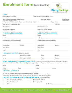 Child Enrolment Form