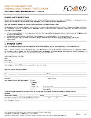 Foord Global Equity Fund Investment Application