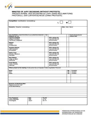 Proces-verbal des décisions du jury